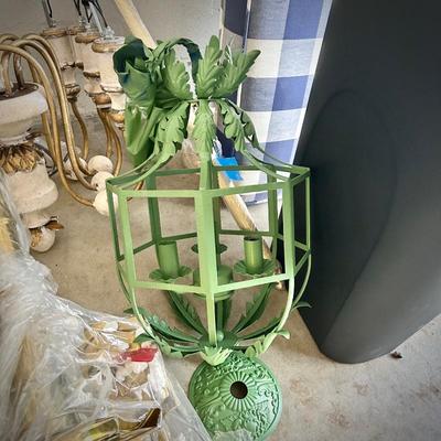 Vintage green light fixture