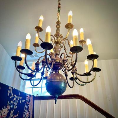 Chandlier in stairwell