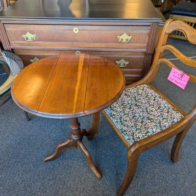 Wonderful Petite Drop-leaf Wooden Table.