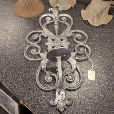 Iron Candle Wall Sconce  (make it any color to accent your decor) 