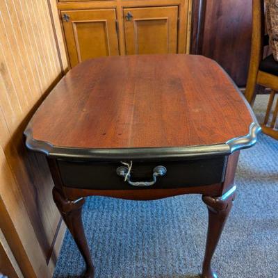 Lovely Solid Wood Two-Tone End Table