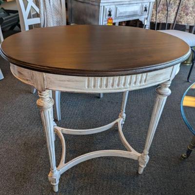 Solid Wood Entry Table with Antique Finish