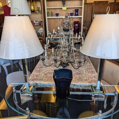 Tables, Lamps, Chandeliers