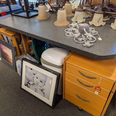Wall Art, 3 tier Filing Desk Cabinet on Wheels, Diaper Pail, Large Christmas Tree Holder, Pair Large Outdoor All-Weater Planters