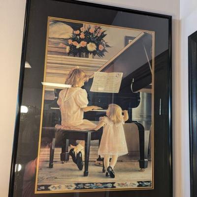 Large Wall Art.  Girls playing the Grand Piano