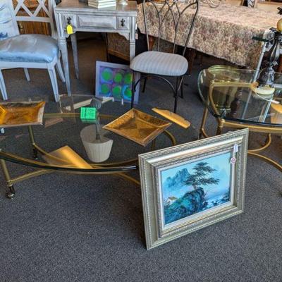 Original Oil Painting.  Lovely  Furniture