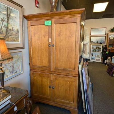 Just Gorgeous Hooker Solid Maple Cabinet for Clothes, Entertainment, Beverage Bar, Coffee Bar or just Anything Cabinet