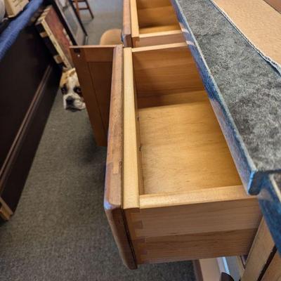 Thick Wood Dove-tail drawers.