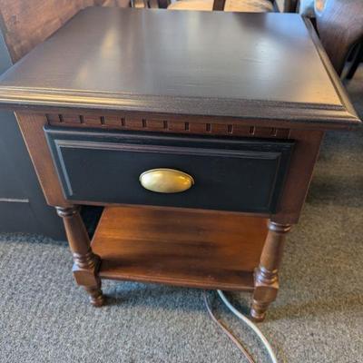 Beautiful Two-Tone Solid Wood Vintage Night Stand or Anywhere Table.  Matching Dresser also Available. 