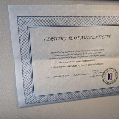 Julieann Johnson Certification