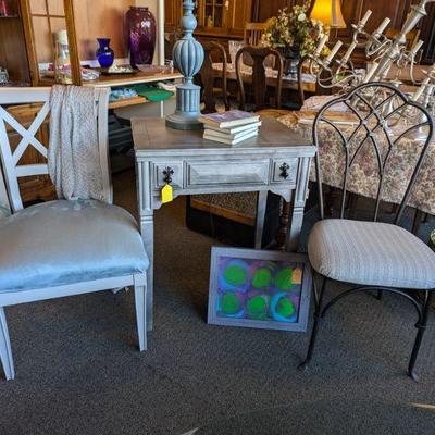 Hurry! Lost our Rental Space! Closing Early December! Refurbished Antique Anywhere Table or Desk. Beautiful Chairs, Lamps, Hardy Boy Books