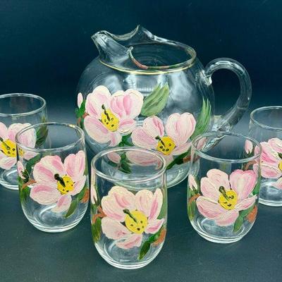 Handpainted Floral Pitcher & (5) Glasses
https://ctbids.com/estate-sale/31612/item/3566050/Handpainted-Floral-Pitcher-5-Glasses