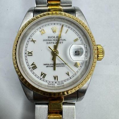 Ladies Authenticated ROLEX Oyster Perpetual DateJust Timepiece...