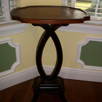 See through Wood base with Wood top End Table