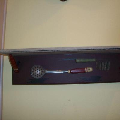 Shelf with Vintage Utensils