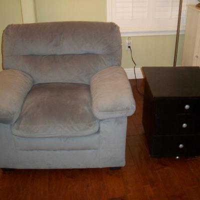 ***BIN*** Light Gray Micro-fiber Armchair - $140