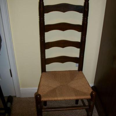 Antique/Vintage Ladder Back Chair with a Rush seat