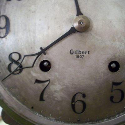 Close up of face on clock