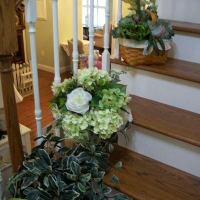 Faux Floral arrangements and Greenery