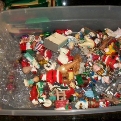 Boxes of Vintage Hallmark Ornaments.