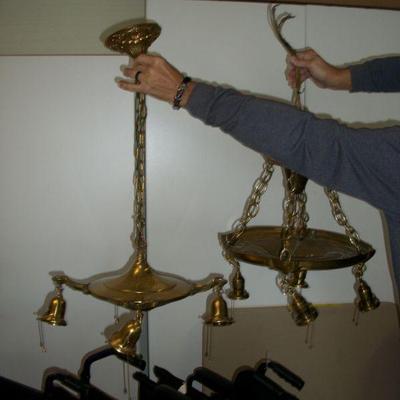 we have 2 chandeliers and 1 light fixture