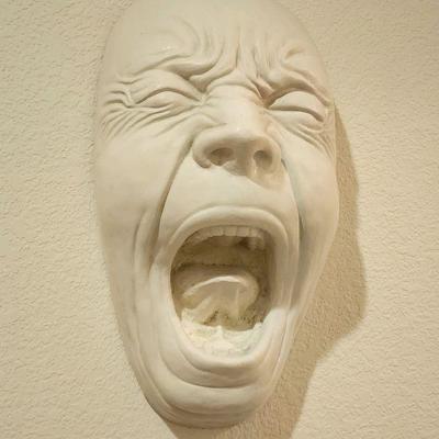 Toscano Screaming Simon Wall Sculpture