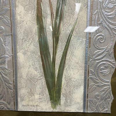 Ct101 somerset floral collage 8676 signed by artist