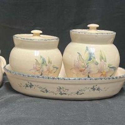 Ct132 floral stoneware