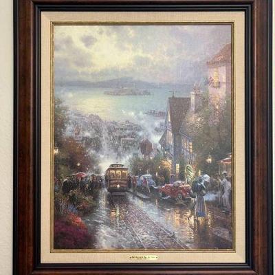 Tt119v hyde street and the bay san francisco by thomas kinkade