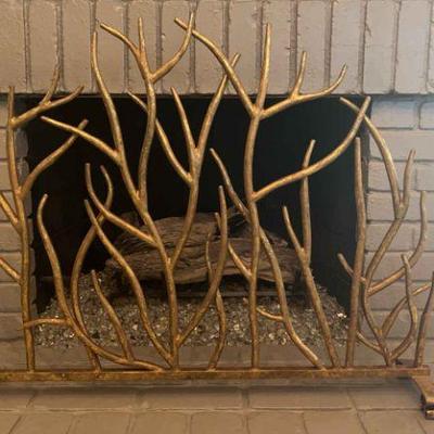Tt105v golden branches horchow fireplace screen