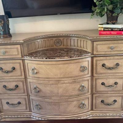 Tt112v tuscan style dresser and decor