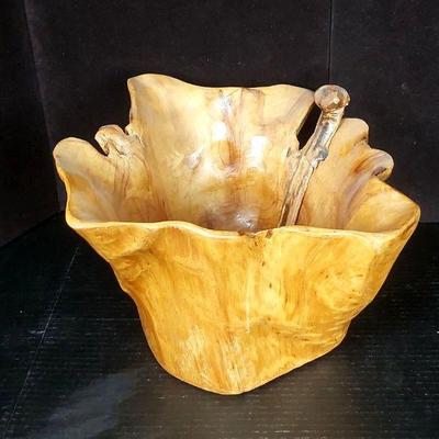 Large Wood Handcarved Bowl
