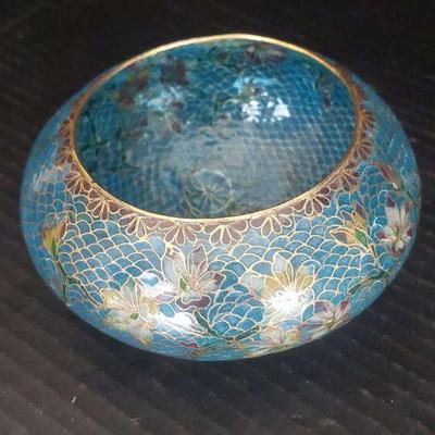 Antique Chinese Plique-à-Jour Enamel Bowl
