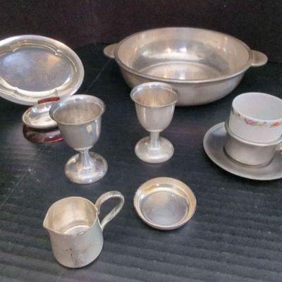 Vintage Silver and Porcelain Tea Set