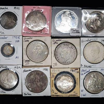 World silver coins