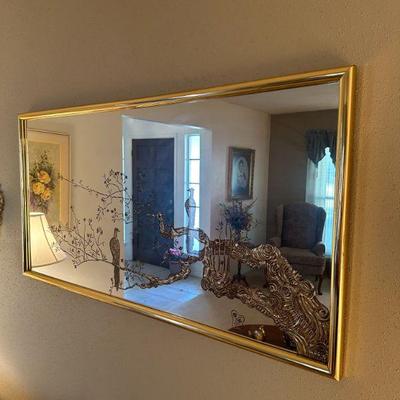 Sebet Signed Gold Etched Mirror
