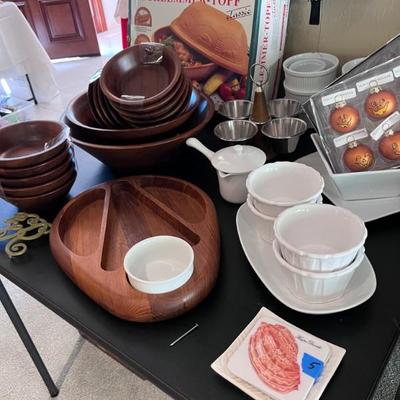 HANDMADE WALNUT BURLWOOD SALAD BOWLS
