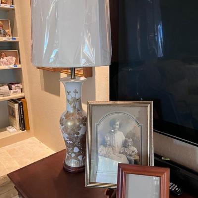 LAMP WITH NEW SHADE