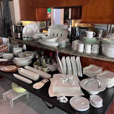 WHITE-WHITE-WHITE DISHWARE