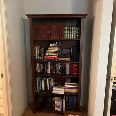 Bookcase/assorted books