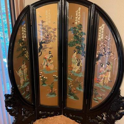 Oriental ornate screen