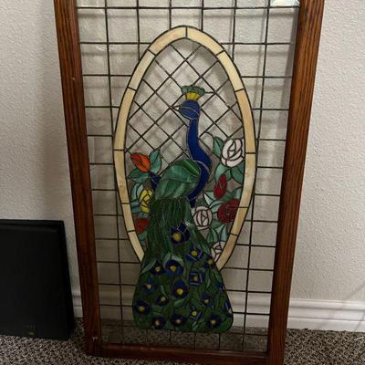Framed stain glass art