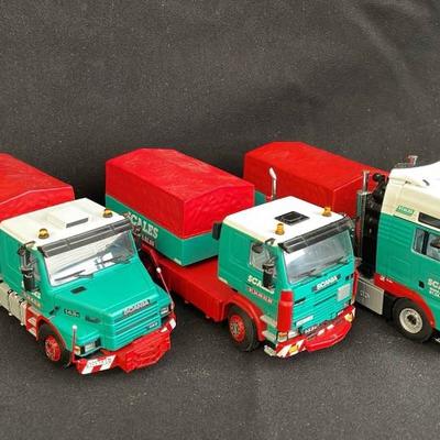 Three Metal Diecast Vehicles * Scania * Man marked WSI