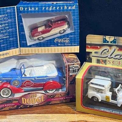 3 Limited Edition Diecast Vehicles * Coke Mini Pedal Car * 1923 Good Humor Truck
