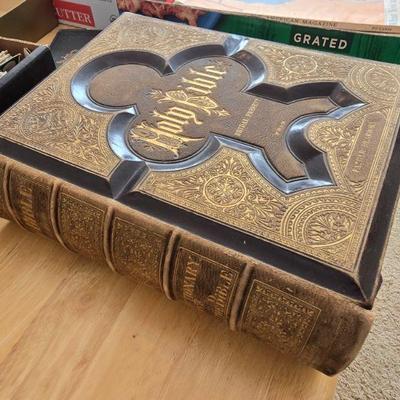 1876 leather bound bible