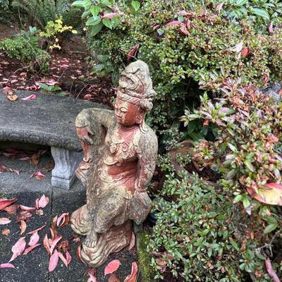 Large Asian garden statue cement