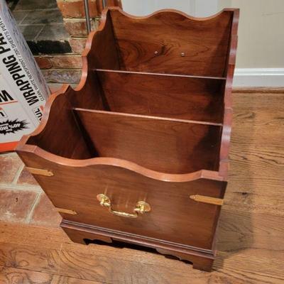 walnut magazine stand