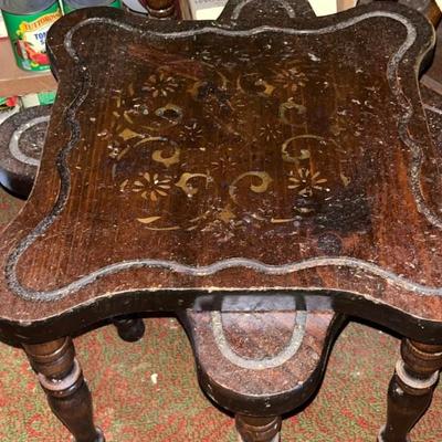 antique scallop edge tables