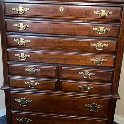 Basset Traditional Highboy and Lowboy Dressers