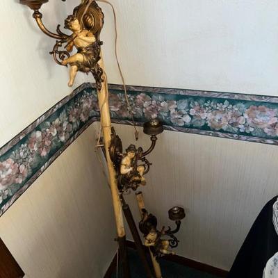 Angel / Cherub Vintage Pole Lamp